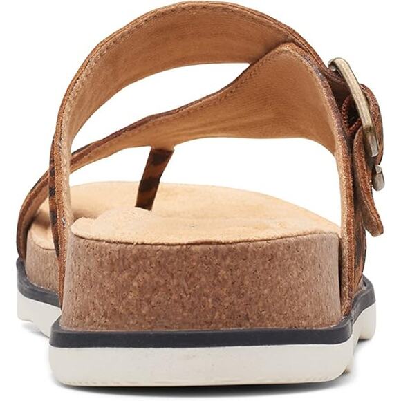 NWT Clarks Womens Brynn Madi Flat Sandal, Leopard Print Leather-Size 7 - Picture 6 of 6